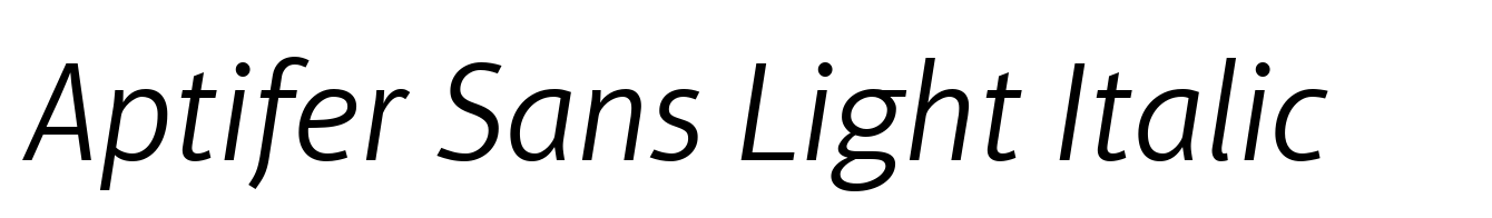 Aptifer Sans Light Italic